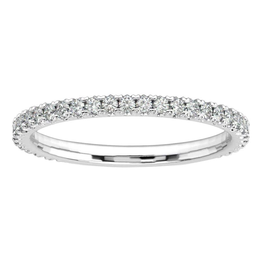 14K White Gold Lauren French Pave Ring '1/3 Ct. tw' For Sale