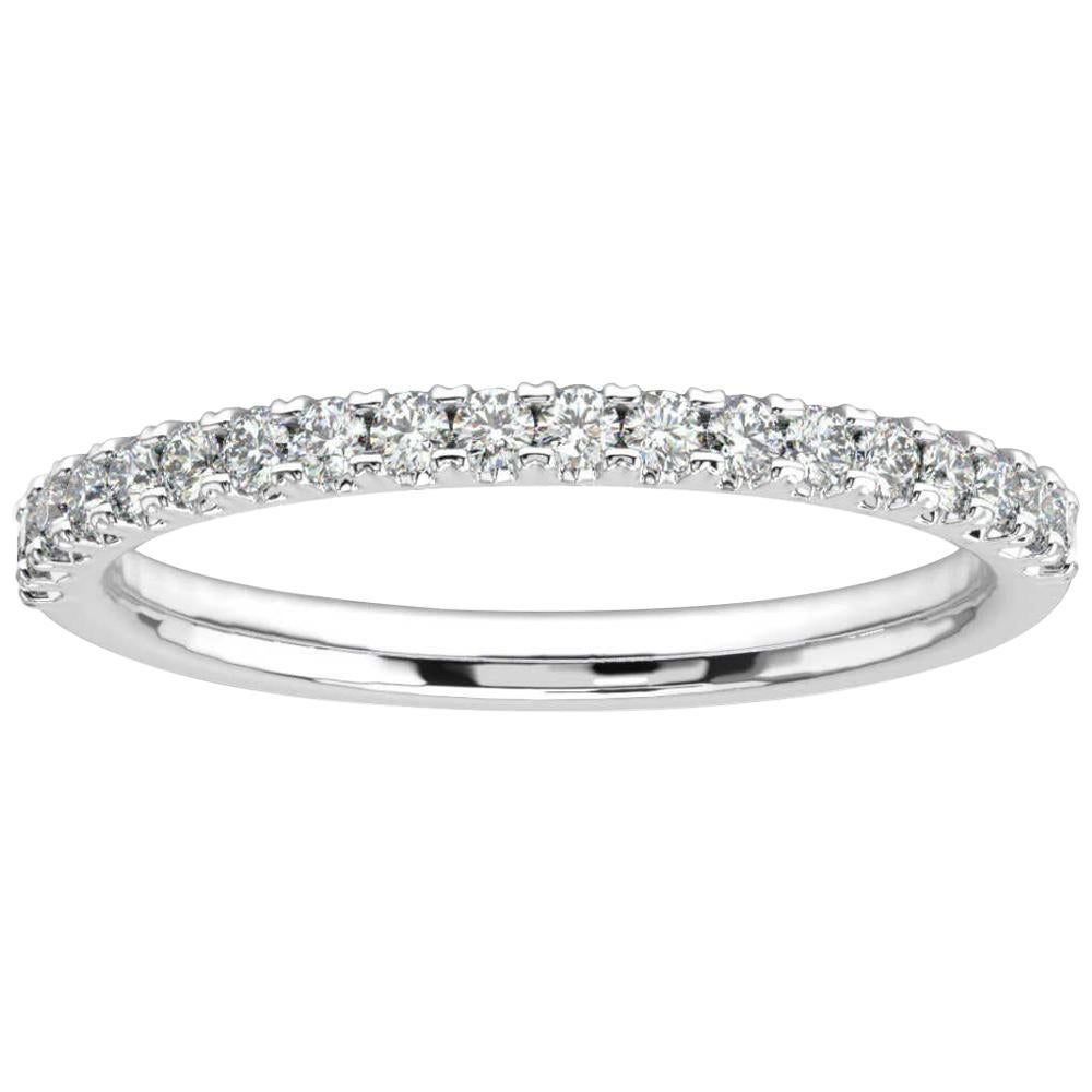 14K White Gold Lauren French Pave Ring '1/4 Ct. Tw' For Sale