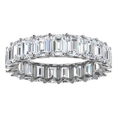 14K White Gold Leora Eternity Emerald Diamomd Ring 
4 Ct. Tw
