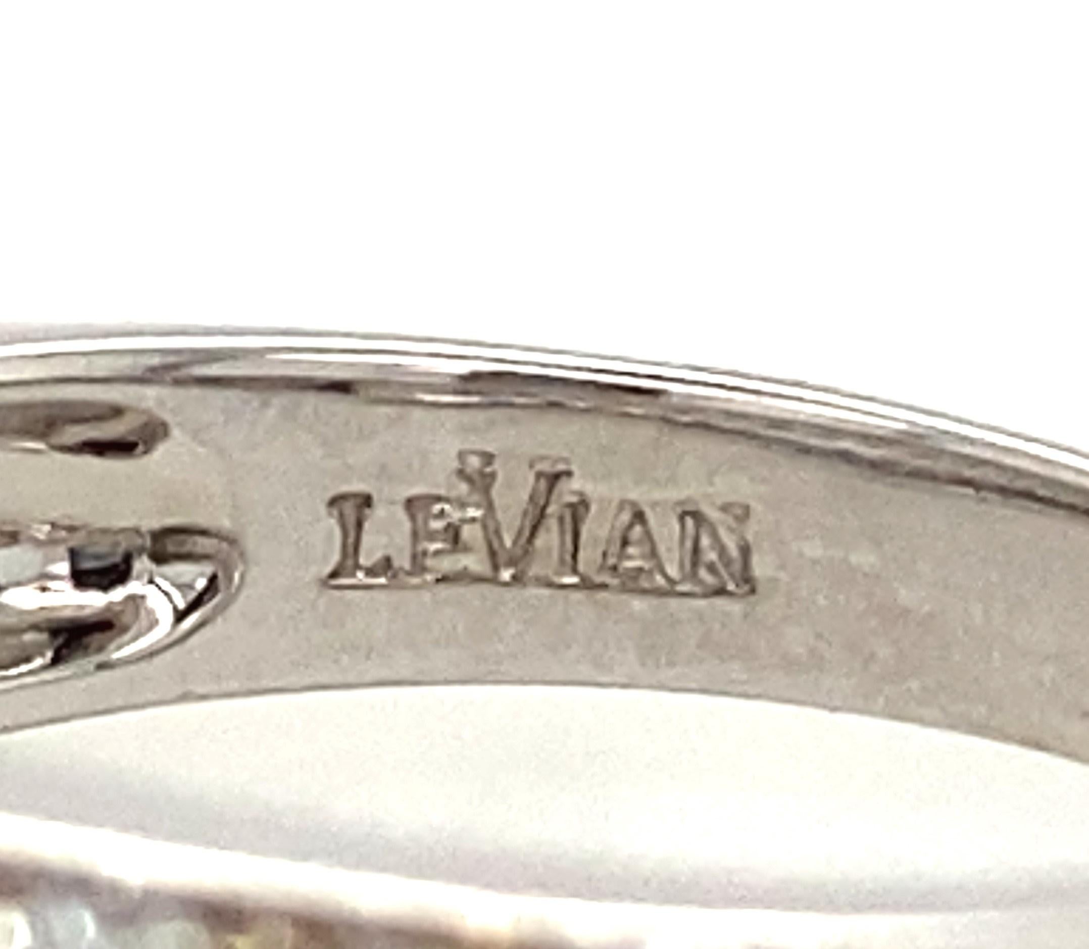 Women's or Men's 14k White Gold LeVian 0.75TCW Champagne and White Diamond Flower Band For Sale
