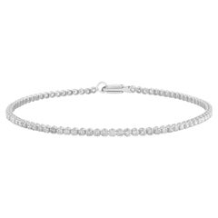14K White Gold Lightweight Diamond Tennis Bracelet - 2ct
