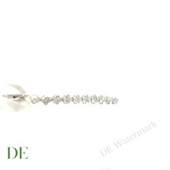 14k white gold lucky mini four leafs clover white .75 ct diamond bracelet