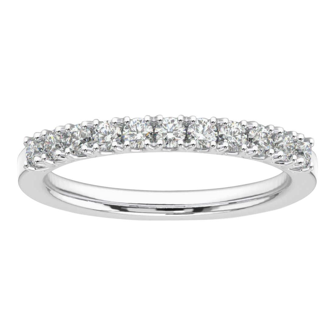 14K White Gold Mae Crown Diamond Ring '1/2 Ct. tw' For Sale