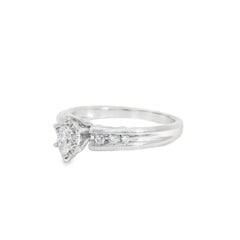 14k White Gold Marquise Cut Diamond Engagement Ring