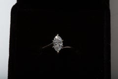 14k White Gold Marquise Diamond Ring/Engagement Ring