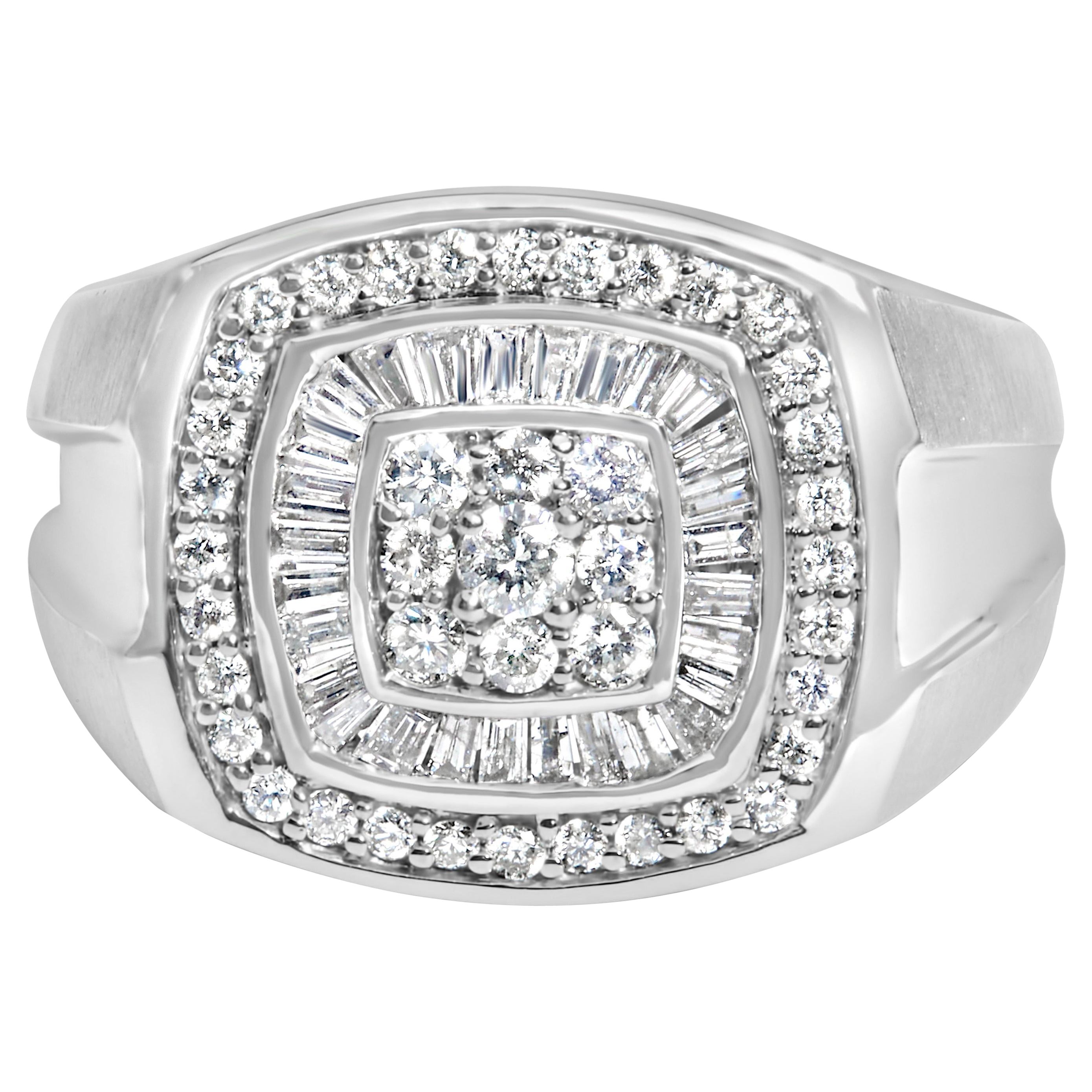 14K Weißgold Herrenbandring mit 1,0 Karat Diamanten ()