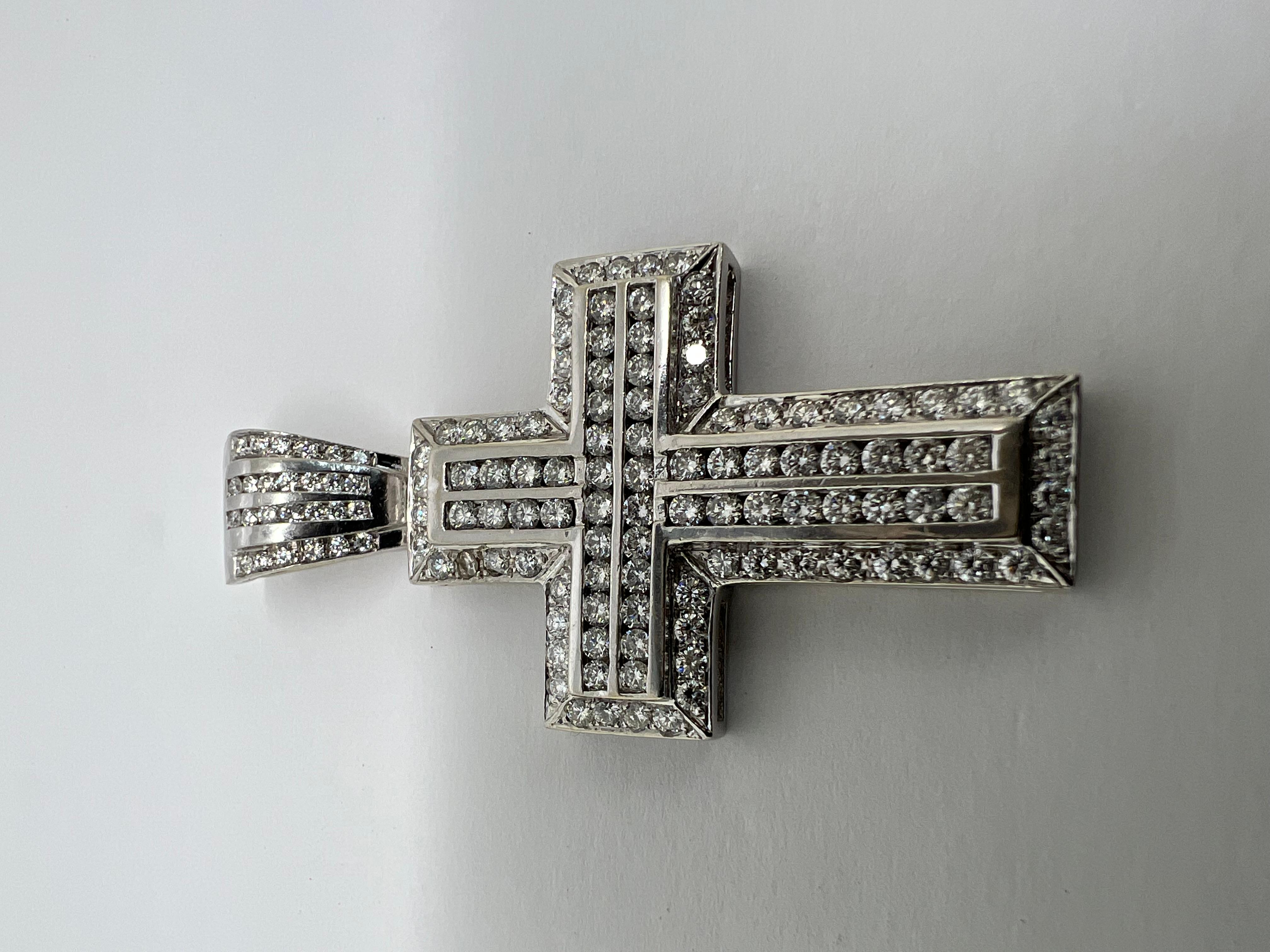 kreuz anhänger weissgold herren