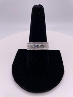 14k White Gold Men's Diamond Band