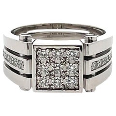 Used 14K White Gold Men's Diamond Ring