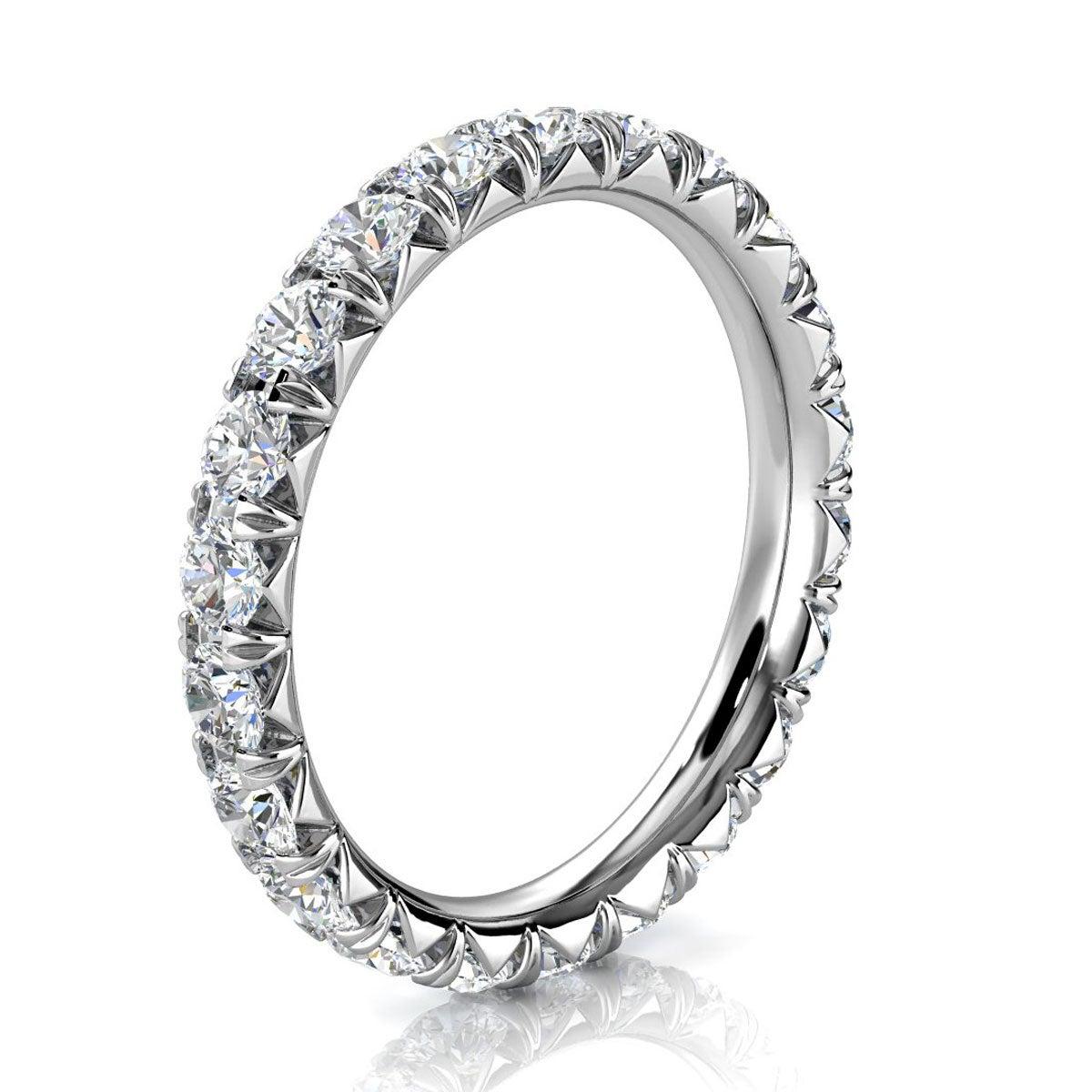 For Sale:  14K White Gold Mia French Pave Diamond Eternity Ring '1 1/2 Ct. Tw' 2
