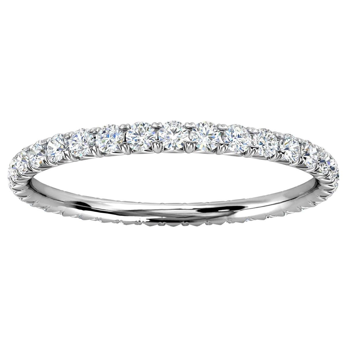 For Sale:  14K White Gold Mia French Pave Diamond Eternity Ring '1/2 Ct. Tw'