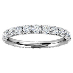 14k White Gold Mia French Pave Diamond Eternity Ring '1 Ct. tw'