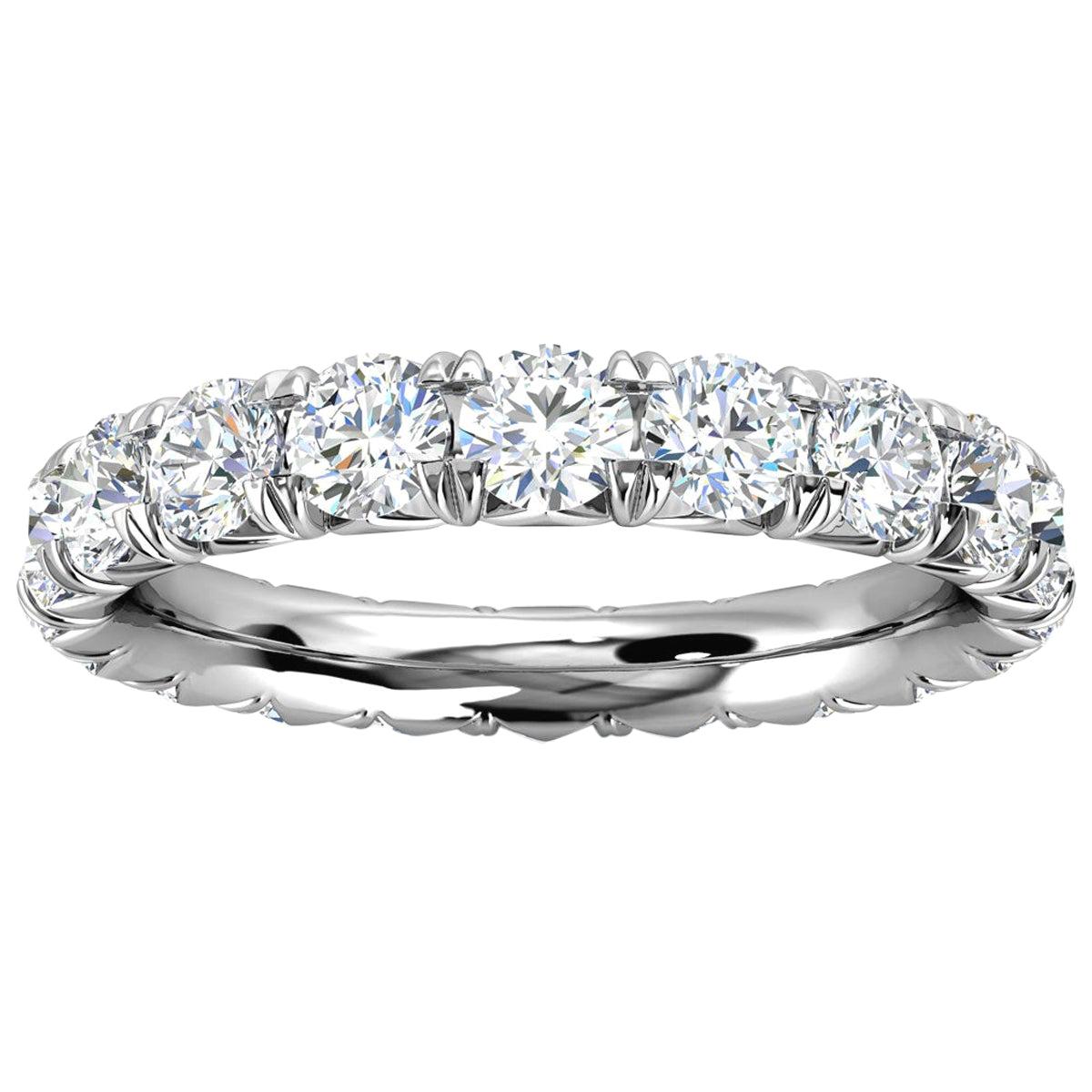 For Sale:  14k White Gold Mia French Pave Diamond Eternity Ring '2 Ct. Tw'