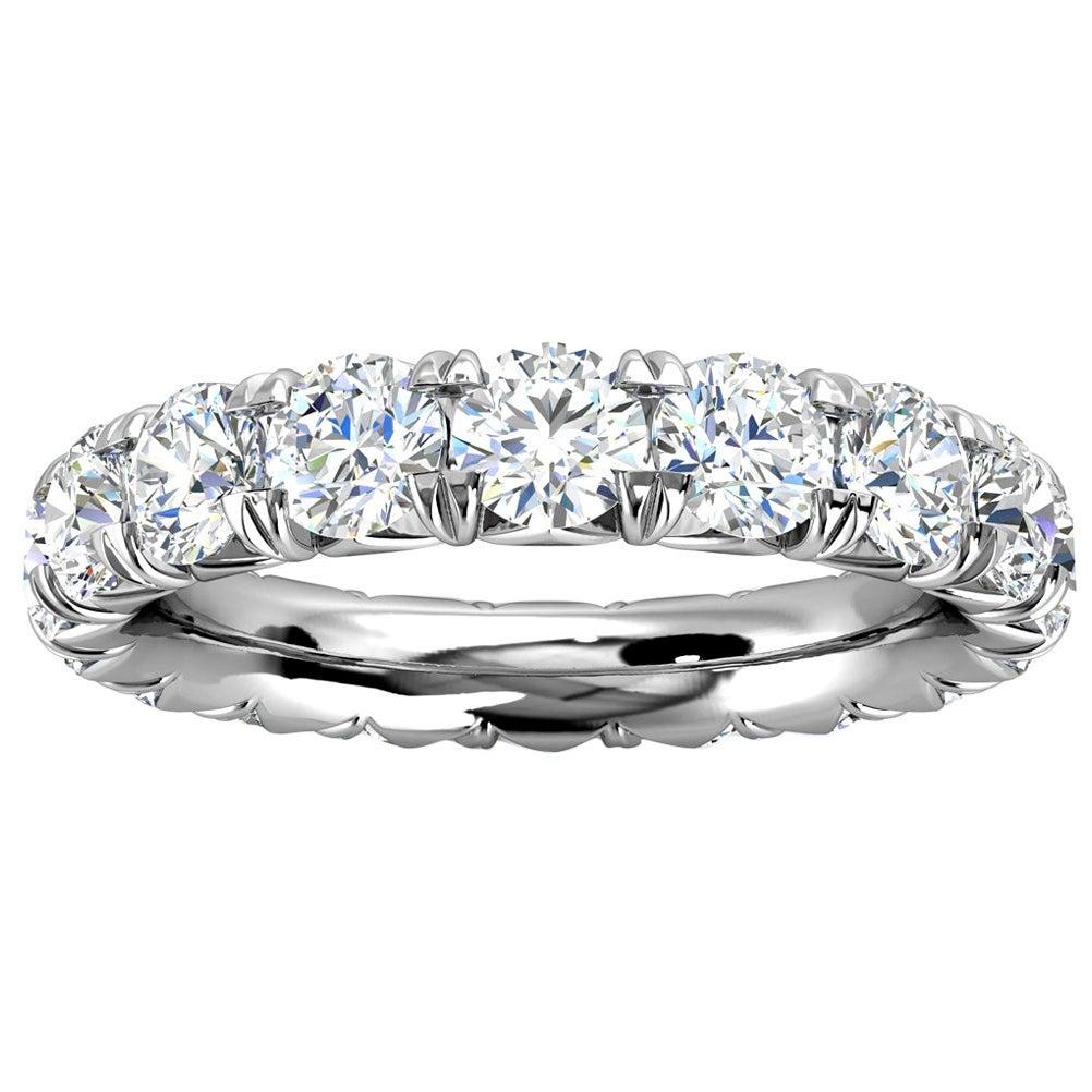 14k White Gold Mia French Pave Diamond Eternity Ring '3 Ct. Tw'
