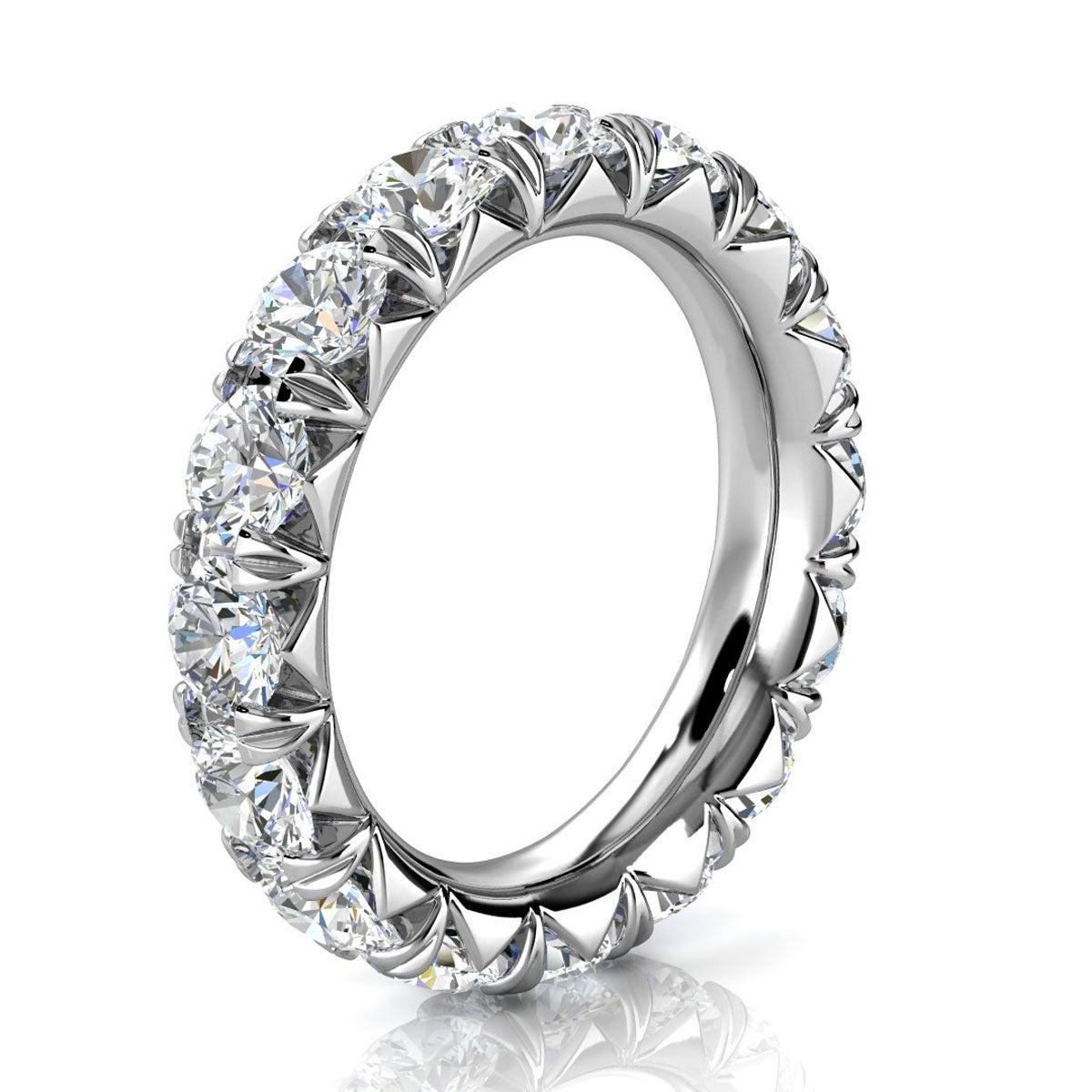 For Sale:  14k White Gold Mia French Pave Diamond Eternity Ring '4 Ct. Tw' 2