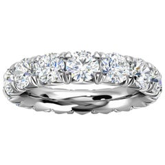 Anello di eternità in oro bianco 14k Mia French Pave Diamond '4 Ct. Tw'
