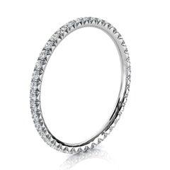 14k White Gold Mia Mini French Pave Diamond Eternity Ring '1/3 Ct. Tw'