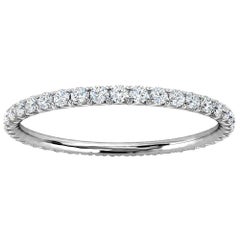 14k White Gold Mia Mini French Pave Diamond Eternity Ring '1/3 Ct. Tw'
