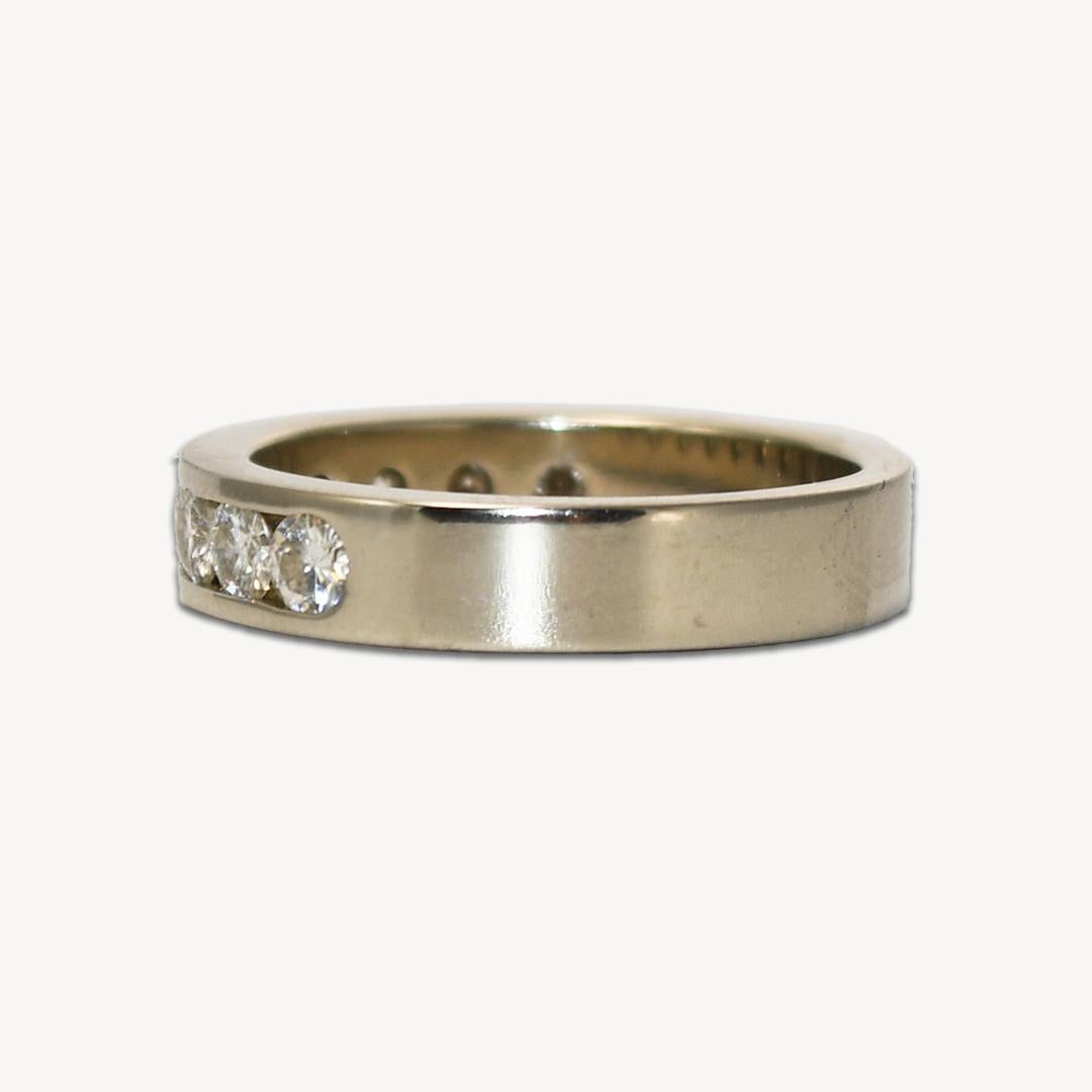 14K White Gold Moissanite Wedding Ring Set 3.2ct For Sale 4