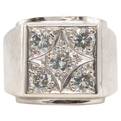 14k White Gold 2.25 Carat Total Multi-Diamond Ring