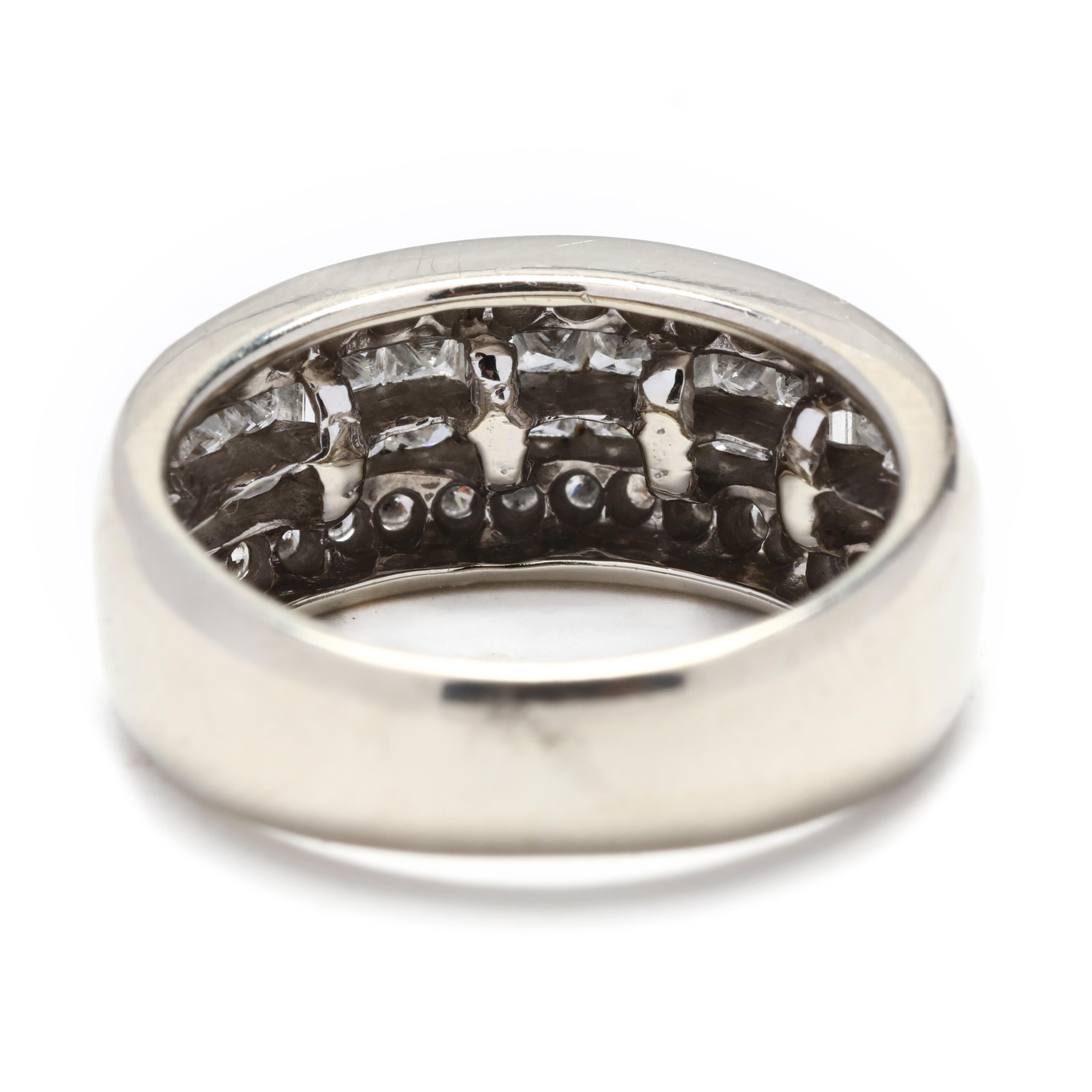 white gold wide band rings