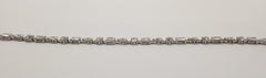 Bracciale in oro bianco 14k con diamanti di diverse forme, 7,11 carati