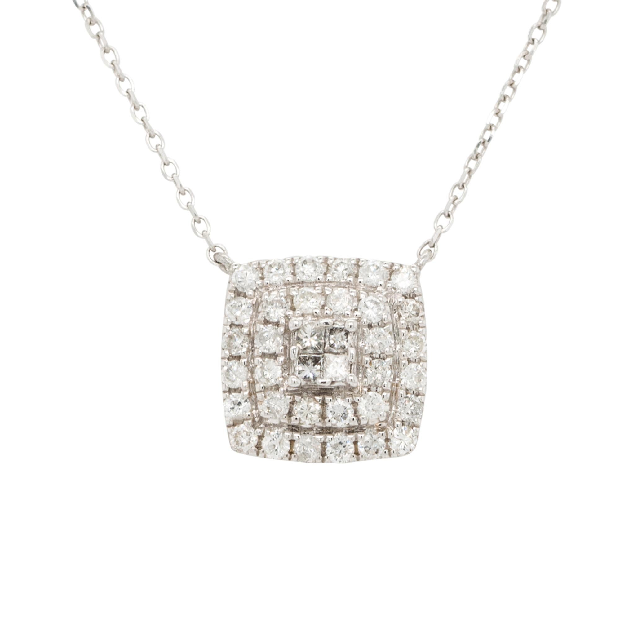 Material: 14k white gold
Diamond Details: Approx. 0.50ctw of brilliant round cut Diamonds. Diamonds are G/H in color and VS in clarity
Total Weight: 2.3g (1.5dwt)
Additional details: Item comes complete with a presentation box!
SKU: g11301