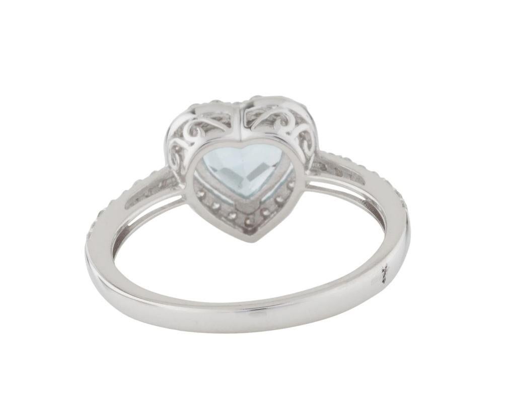 aquamarine heart ring