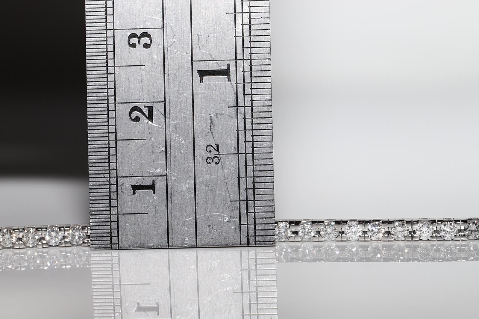 14k Weißgold Naturdiamant verziert Watervay Armband im Angebot 8