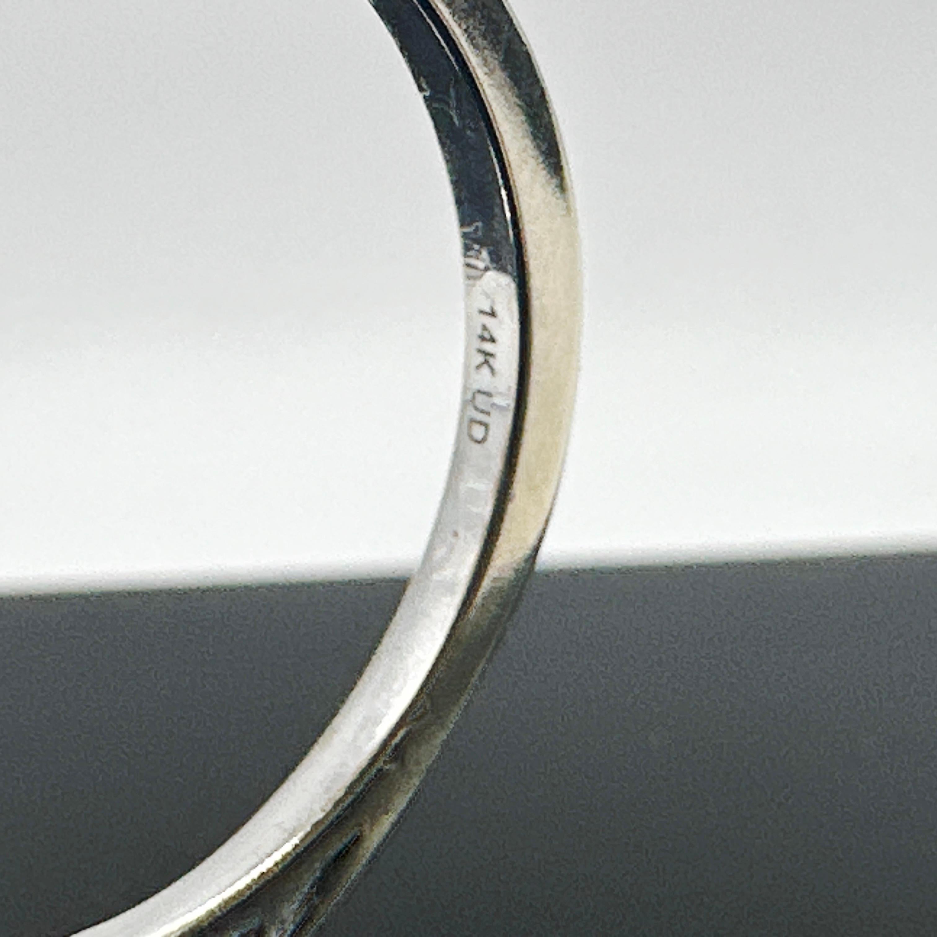 14k White Gold Natural Diamond Engagement Ring 0.37TCW In Good Condition In Victoria, BC