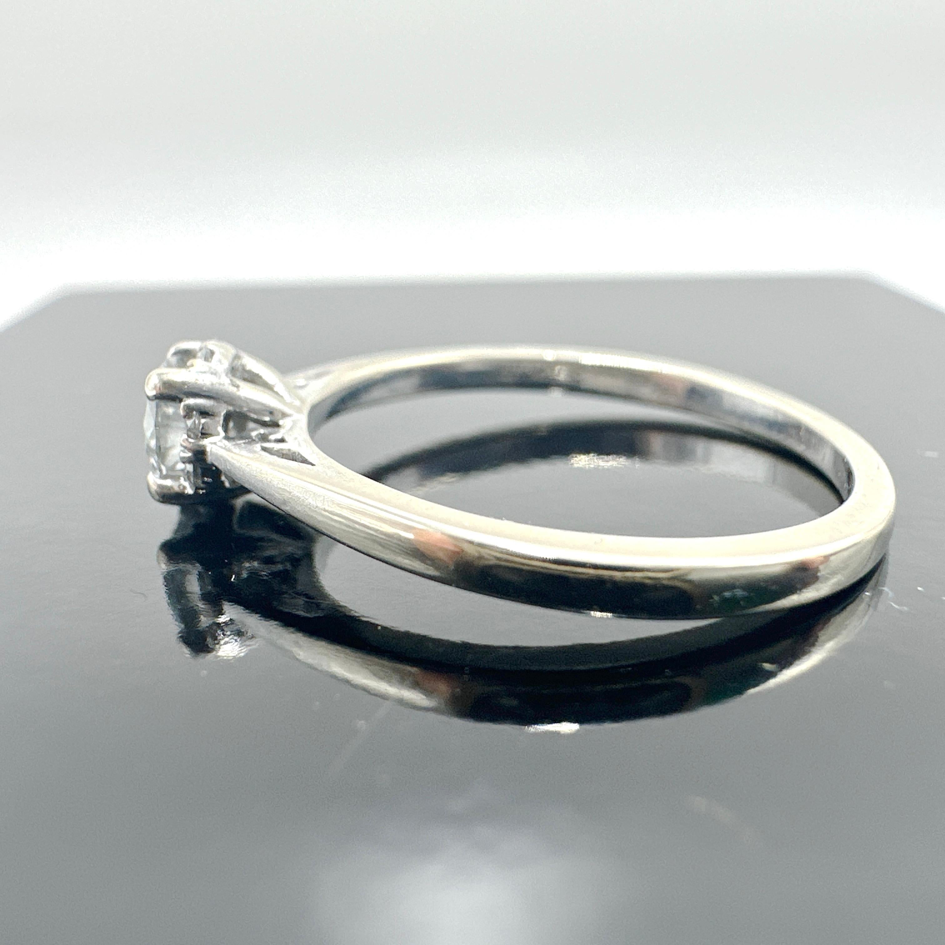 14k White Gold Natural Diamond Engagement Ring 0.37TCW 1