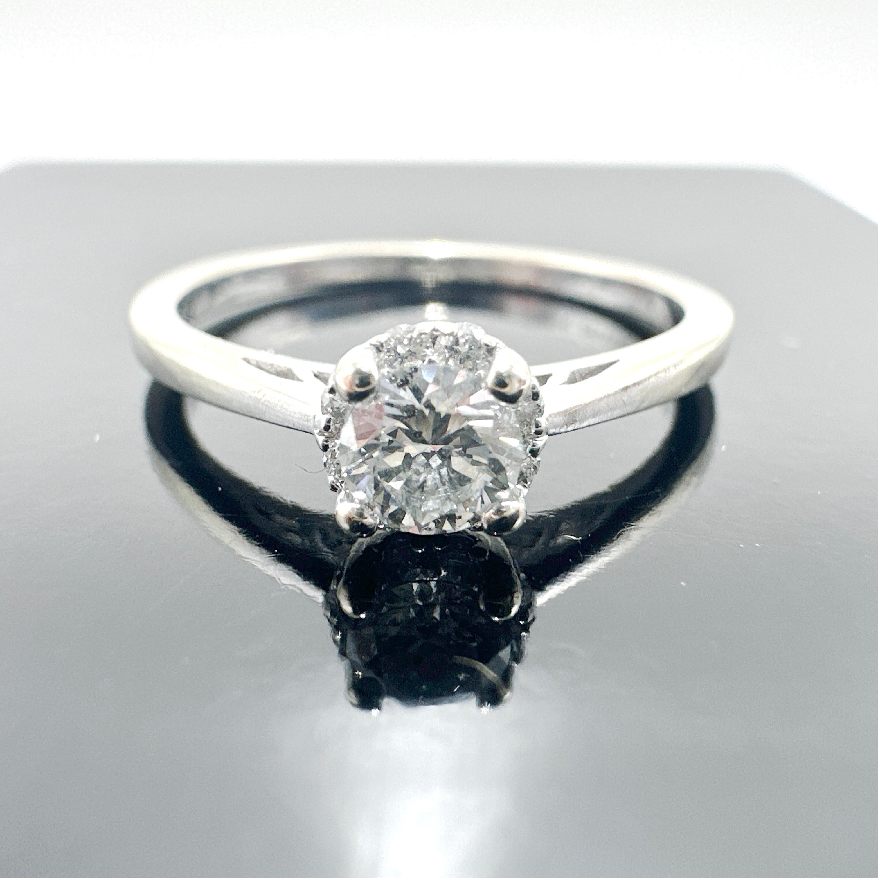 14k White Gold Natural Diamond Engagement Ring 0.37TCW 3