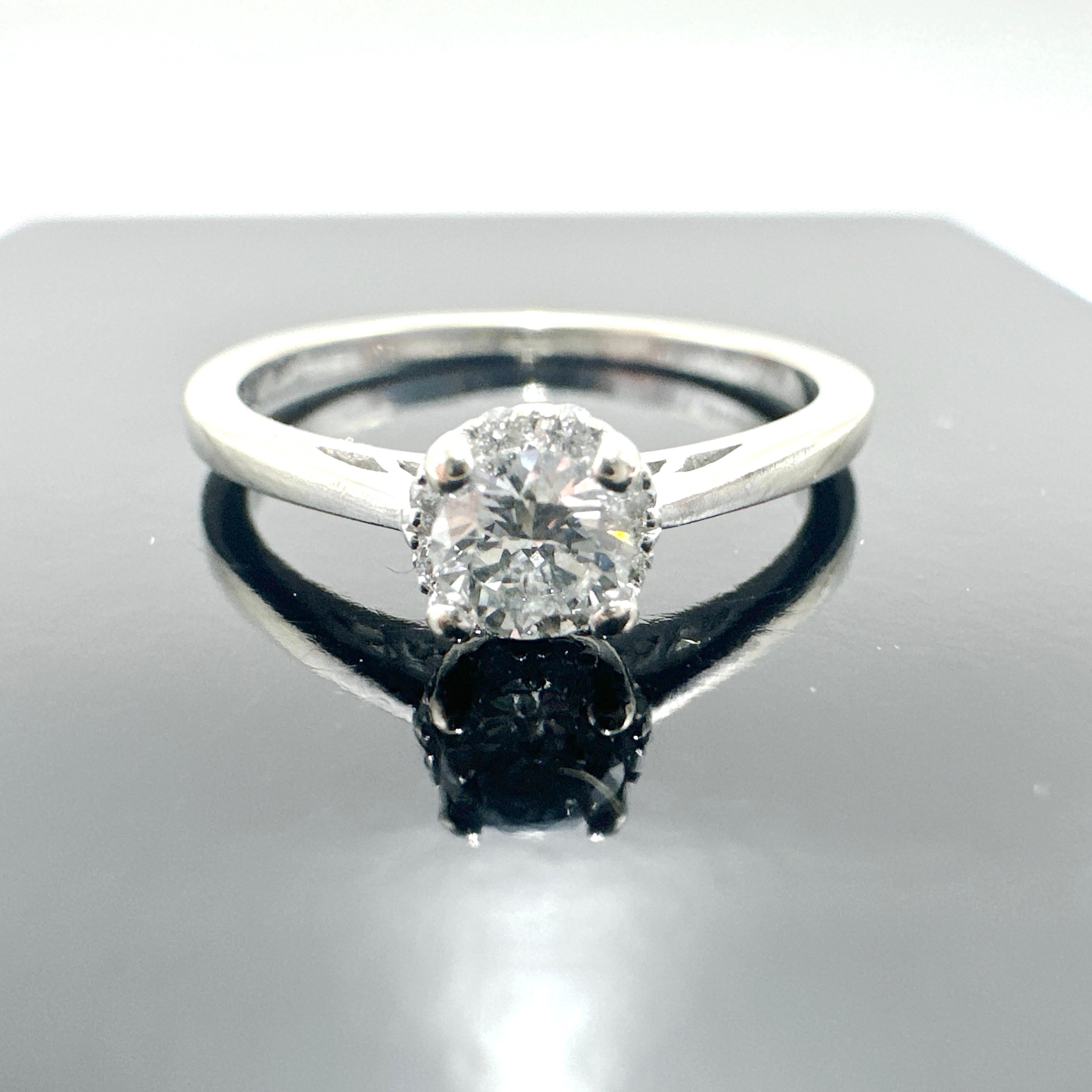 14k White Gold Natural Diamond Engagement Ring 0.37TCW 4