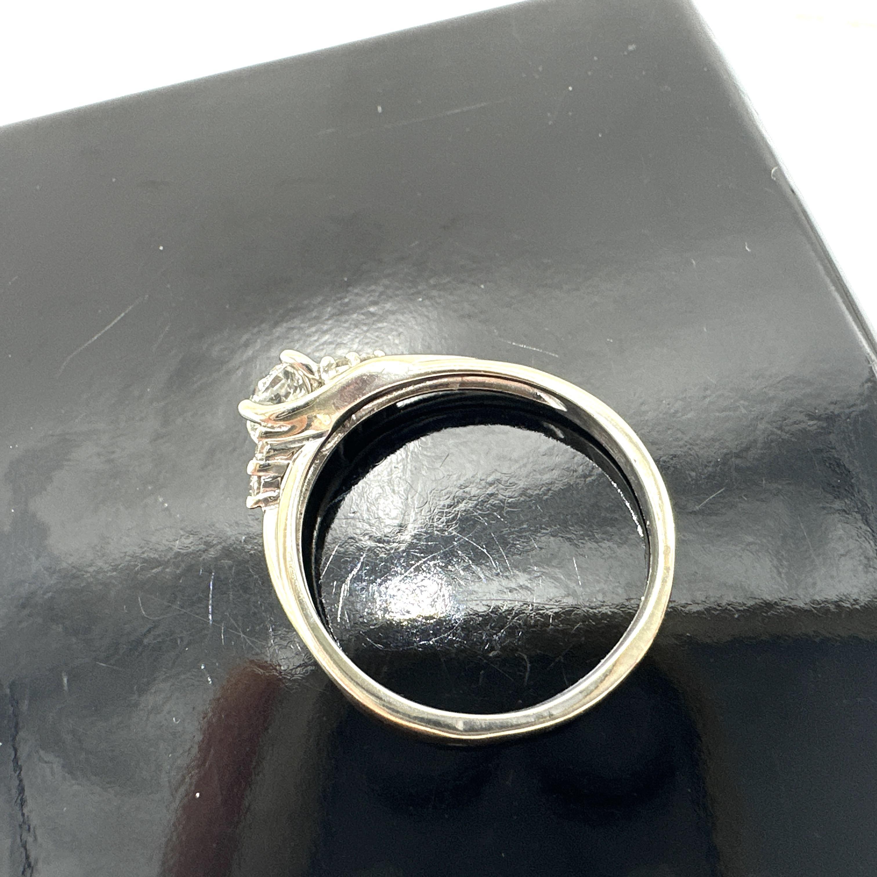 14k Weißgold Verlobungsring mit natürlichem Diamant 0,62TCW Damen