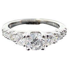 Bague en or blanc 14k à diamant naturel Lucida 1.03TCW