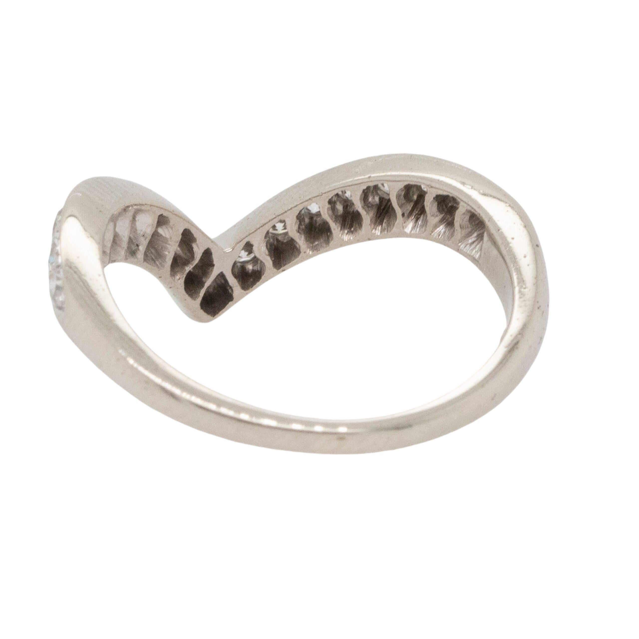 14k White Gold Natural Diamond Ring For Sale 2