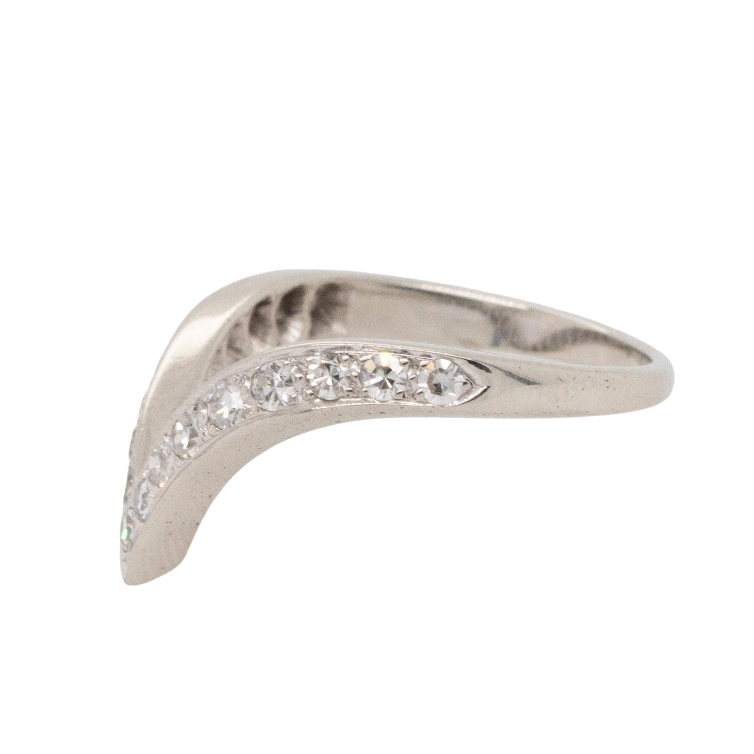 14k White Gold Natural Diamond Ring For Sale 3