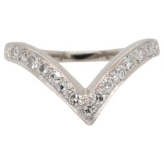 Anillo de diamantes naturales de oro blanco de 14k