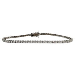 Pulsera de tenis de oro blanco de 14 quilates con diamantes naturales 2,10 ct GH VS SI 7 pulgadas