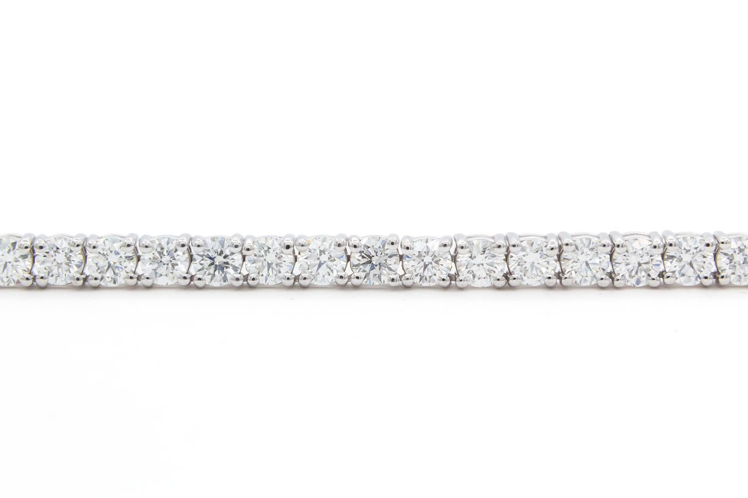 Collier de tennis en or blanc 14k et diamants naturels 23.00ctw en vente 1