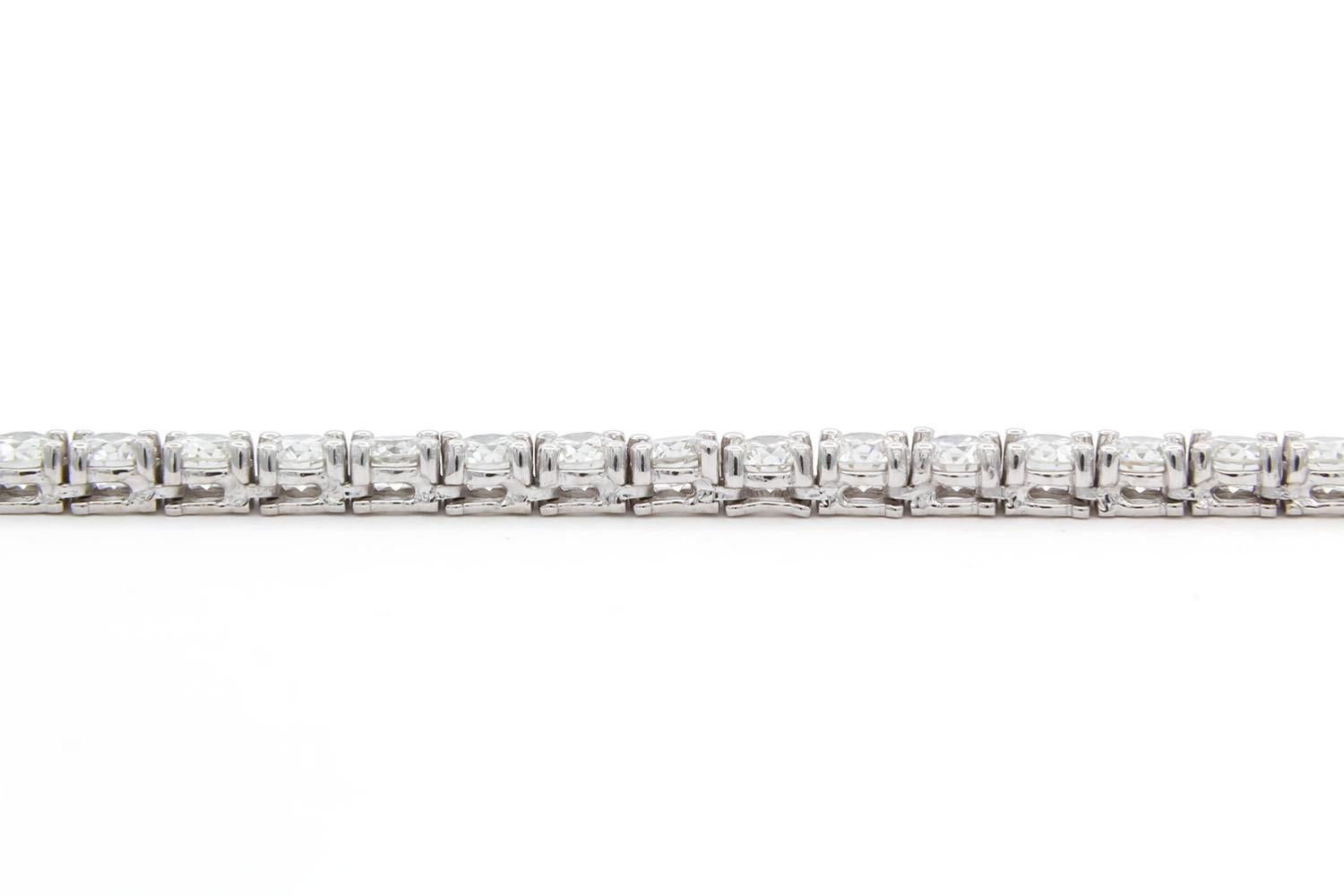 Collier de tennis en or blanc 14k et diamants naturels 23.00ctw en vente 2