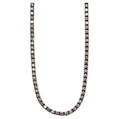 14k White Gold Natural Diamond Tennis Necklace 14k White Gold Natural Diamond Tennis Necklace