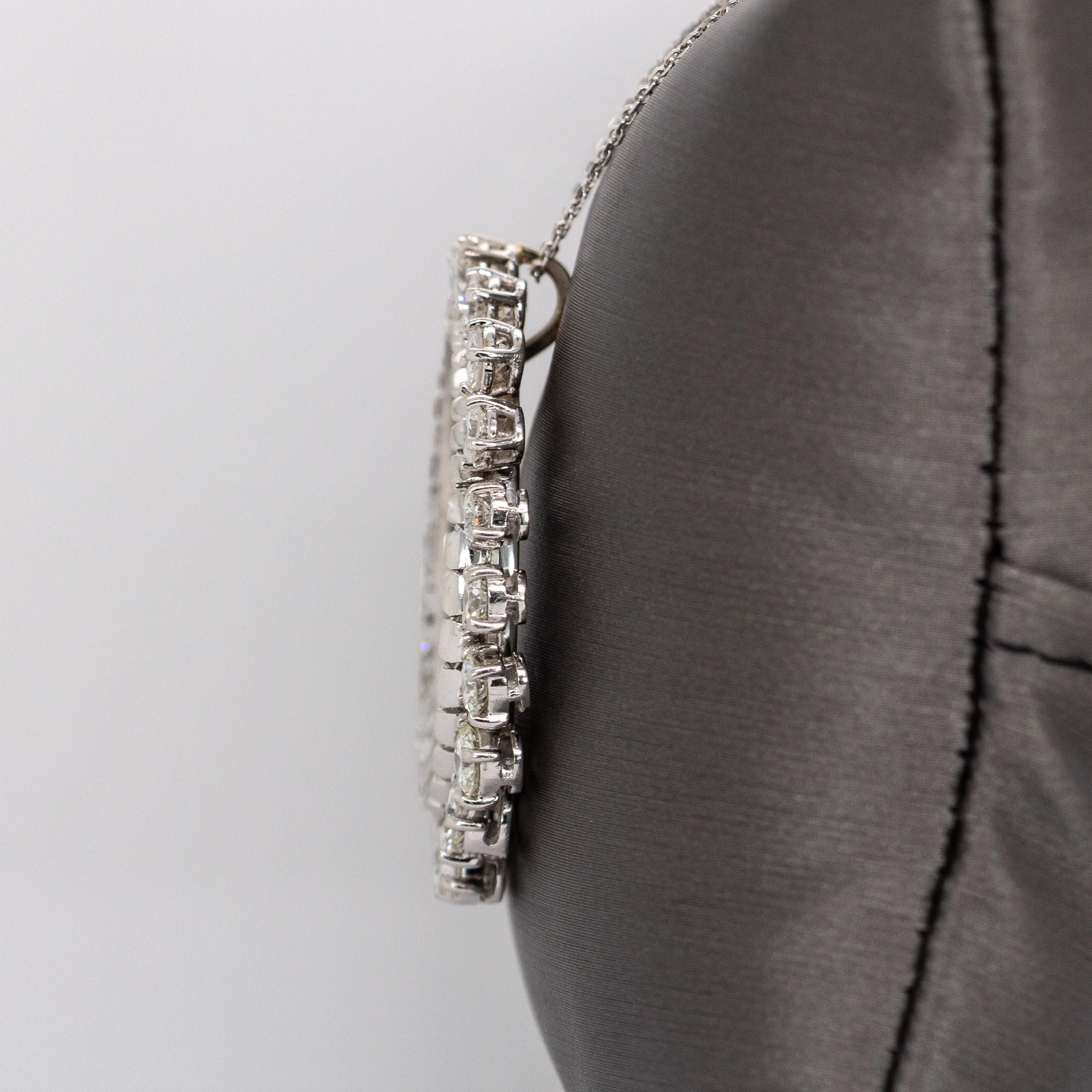 De las mujeres Lujoso Colgante Círculo de Platino con Diamantes Naturales Extraídos de la Tierra en venta