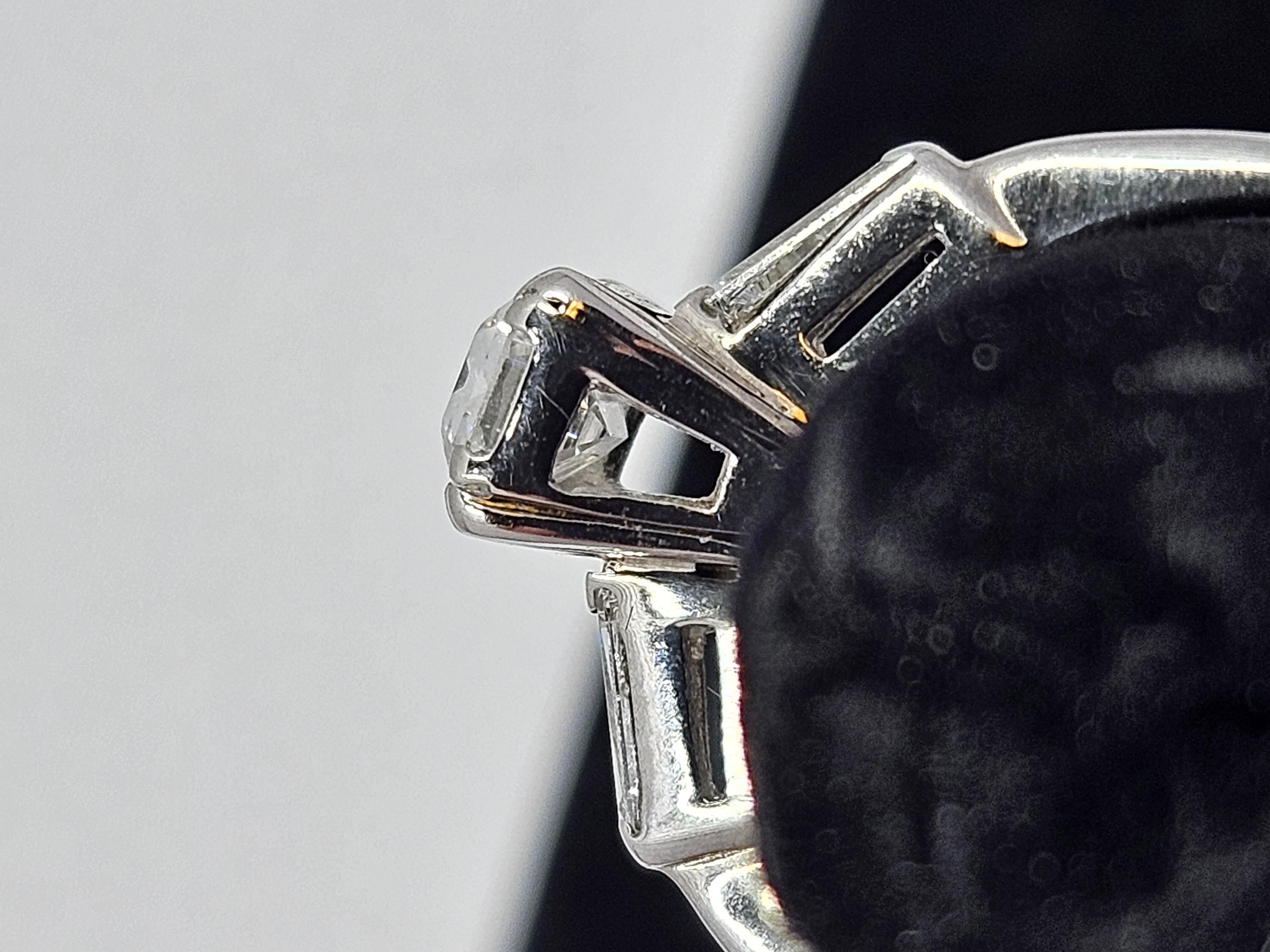 14K Weißgold Natürlicher Smaragdschliff Diamant Verlobungsring 2