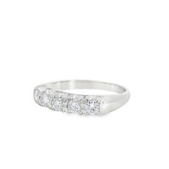 14k White Gold Natural Round Brilliant Diamonds Ring