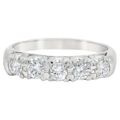 Bague en or blanc 14k diamants ronds et brillants naturels