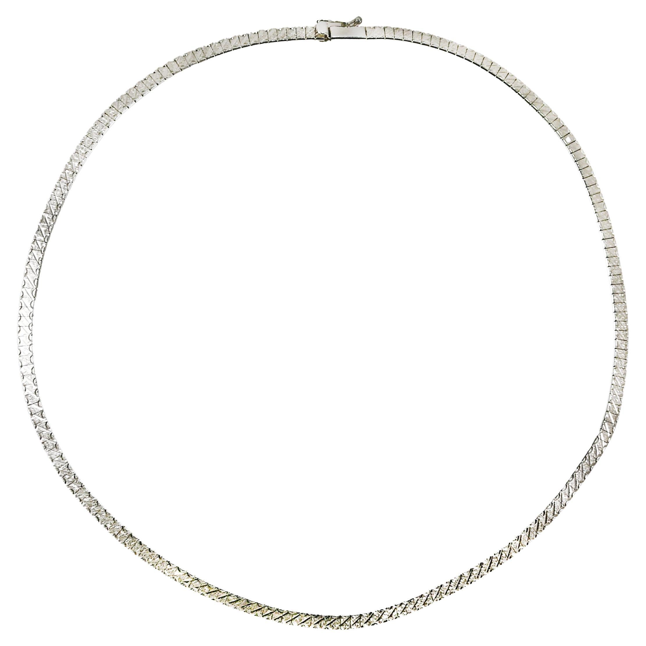 14K White Gold Necklace 17", 20.4g For Sale