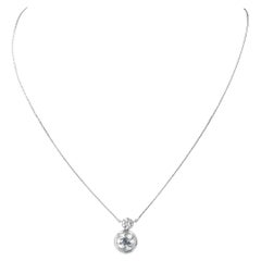 14K White Gold Old Mine Cut Diamond Pendant