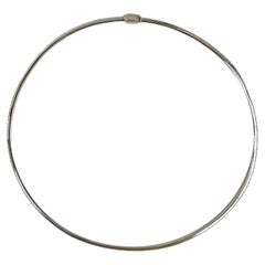 14K White Gold Omega Link Necklace 20.3g