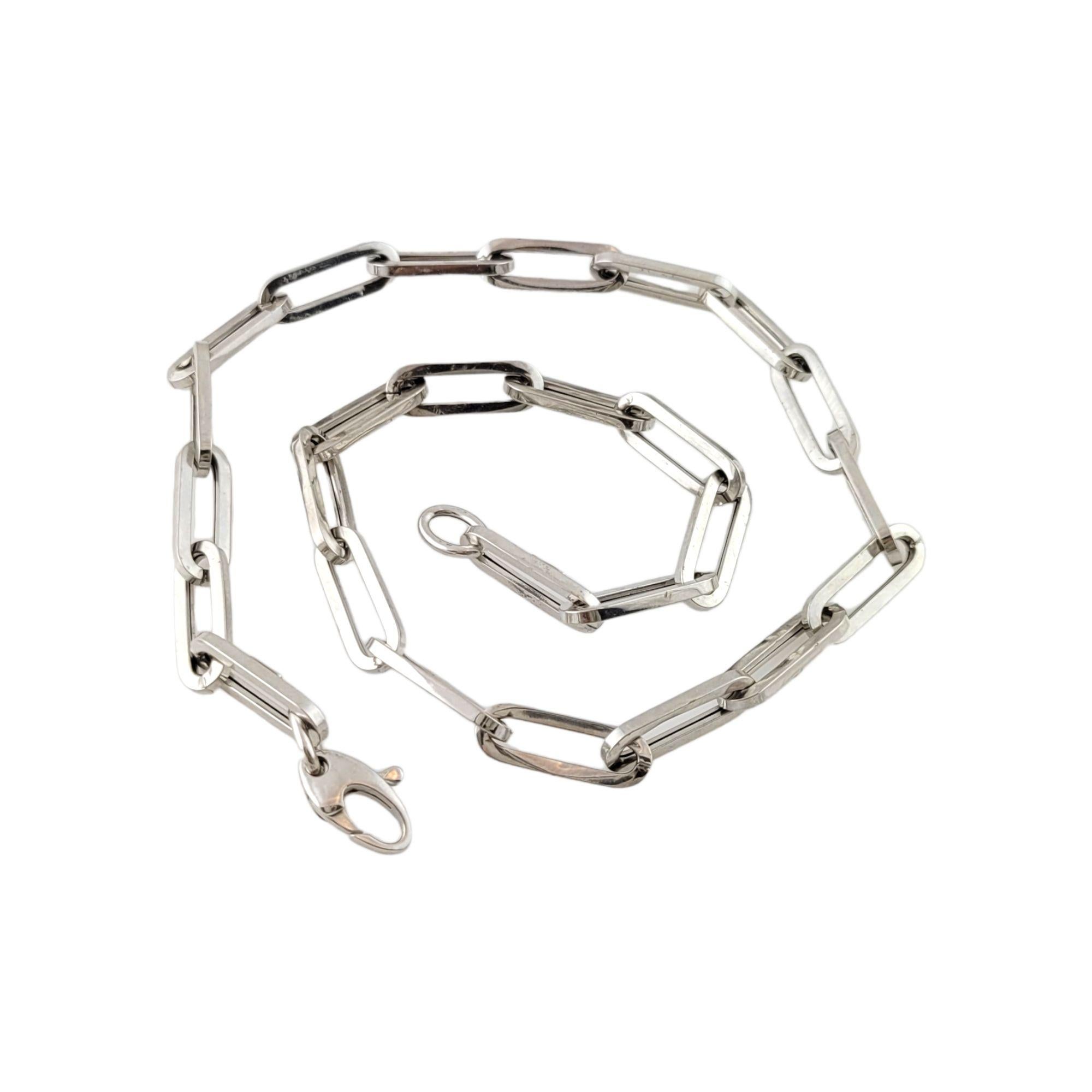 white gold paperclip necklace
